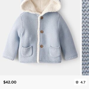 Carter's Blue Knit Hooded Jacket